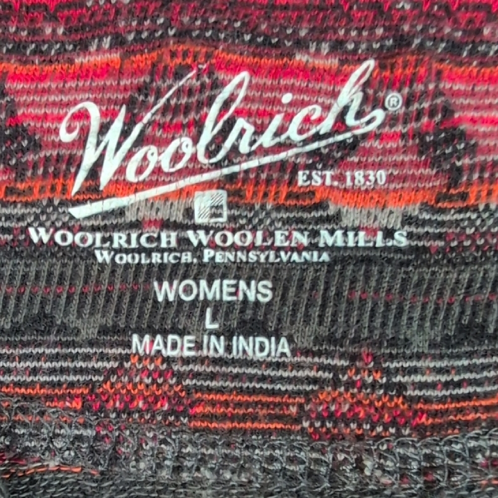 Woolrich Patterned 3 Quarter Zip Pullover Large R… - image 8
